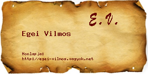 Egei Vilmos névjegykártya