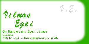 vilmos egei business card